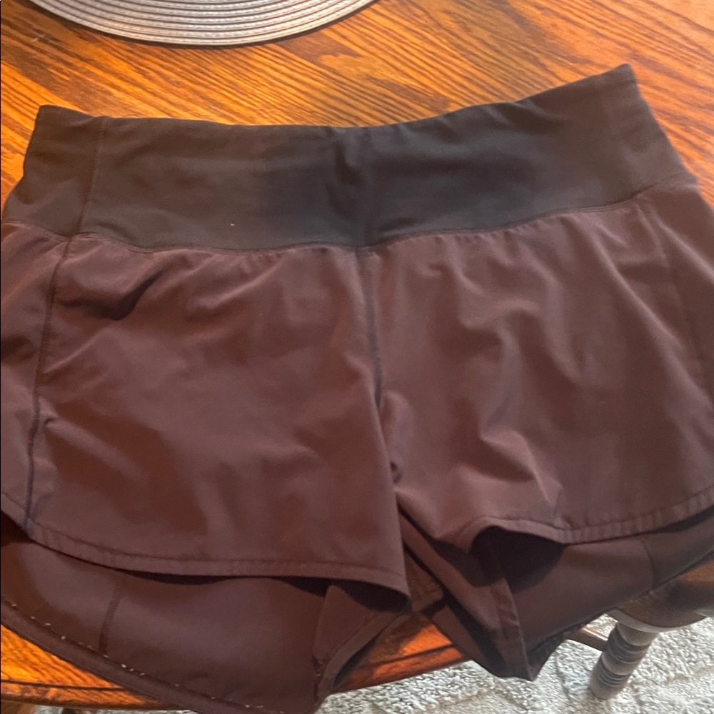Women's Black and Brown Shorts